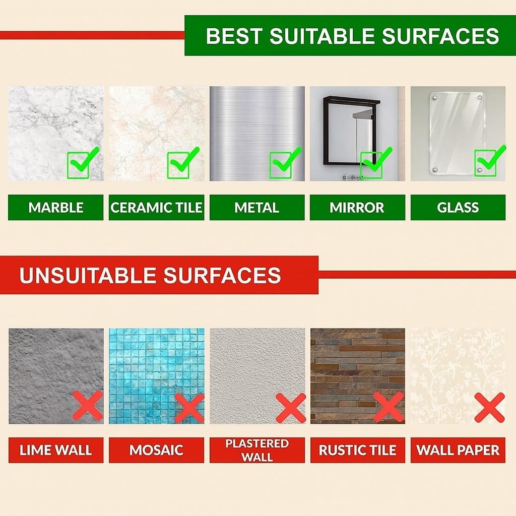 Self Adhesive Bathroom Shelf with Towel Bar – Wall Mounted Waterproof Plastic Shower Organizer Rack for Shampoo, Soap & Bathroom Accessories