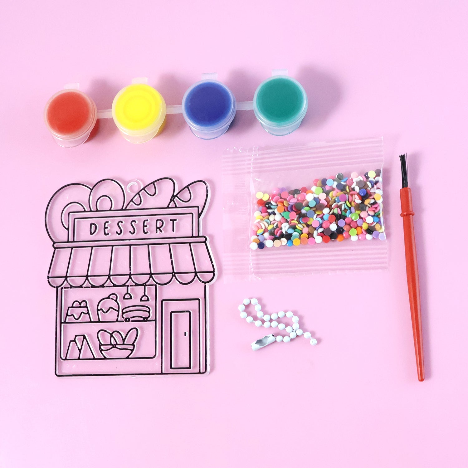 Kids Paint Coloring  Craft Activity Set With Beads (Mix Design 1 Set)