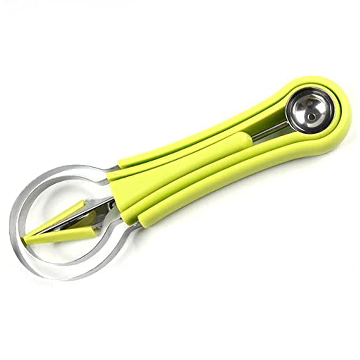 4 In 1 Stainless Steel Melon Baller Seed Remover Sorbet Dessert Ball Spoon Fruit Digging Spoon Double Sided Fruit Scooper Watermelon Baller Scoop
