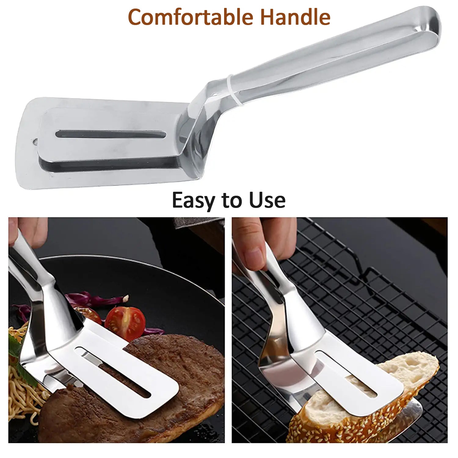 Multifunction Stainless Steel Steak Clip Clamp Bbq Kitchen Tong.