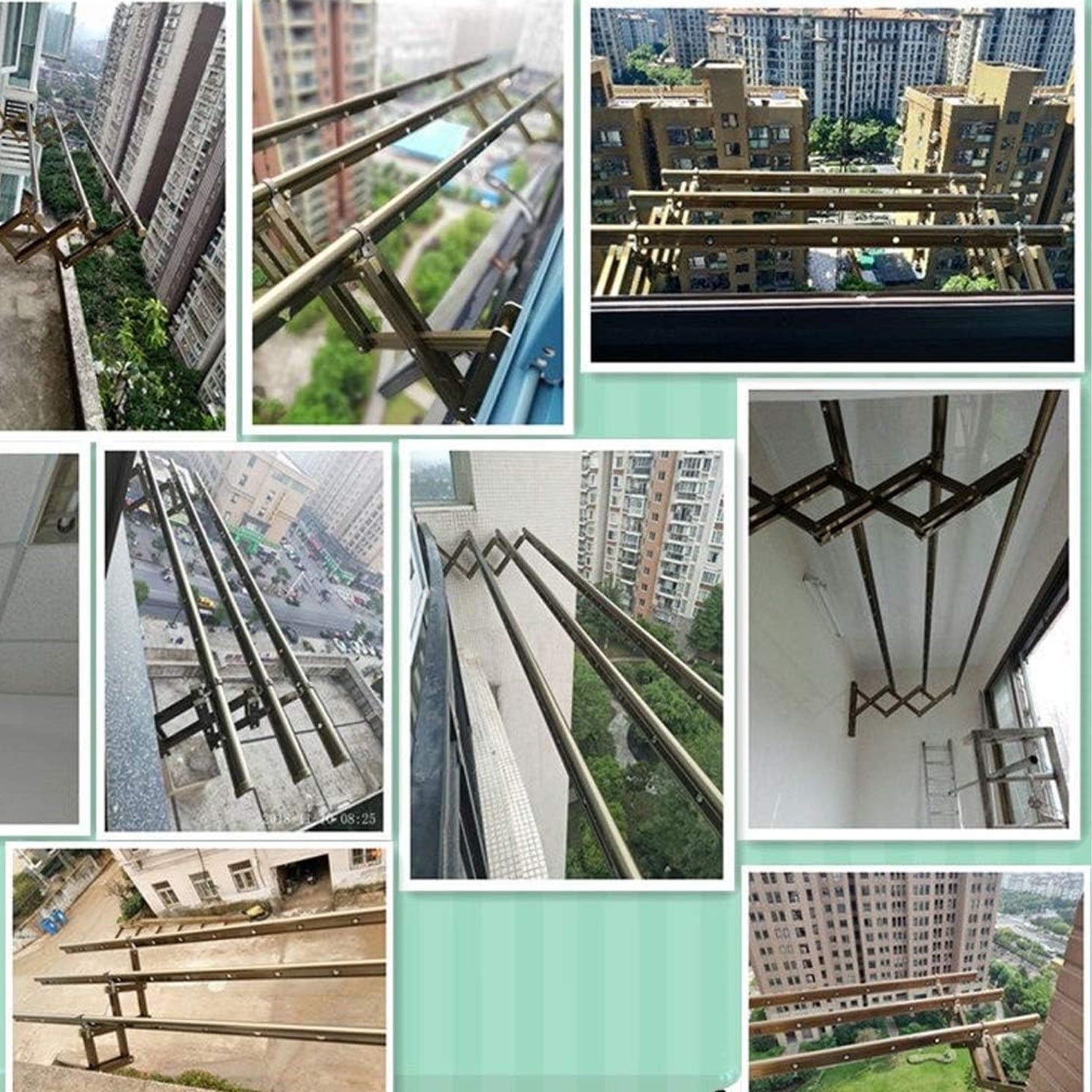 Clothes Rail Rack Clothes Drying Racks Airer Clothes Drying Rack Wall Mounted Clotheshorse Clothes Airer Washing Cloth Line Extendable Fold Towel Rack Bar For Bathroom Indoor Outdoor