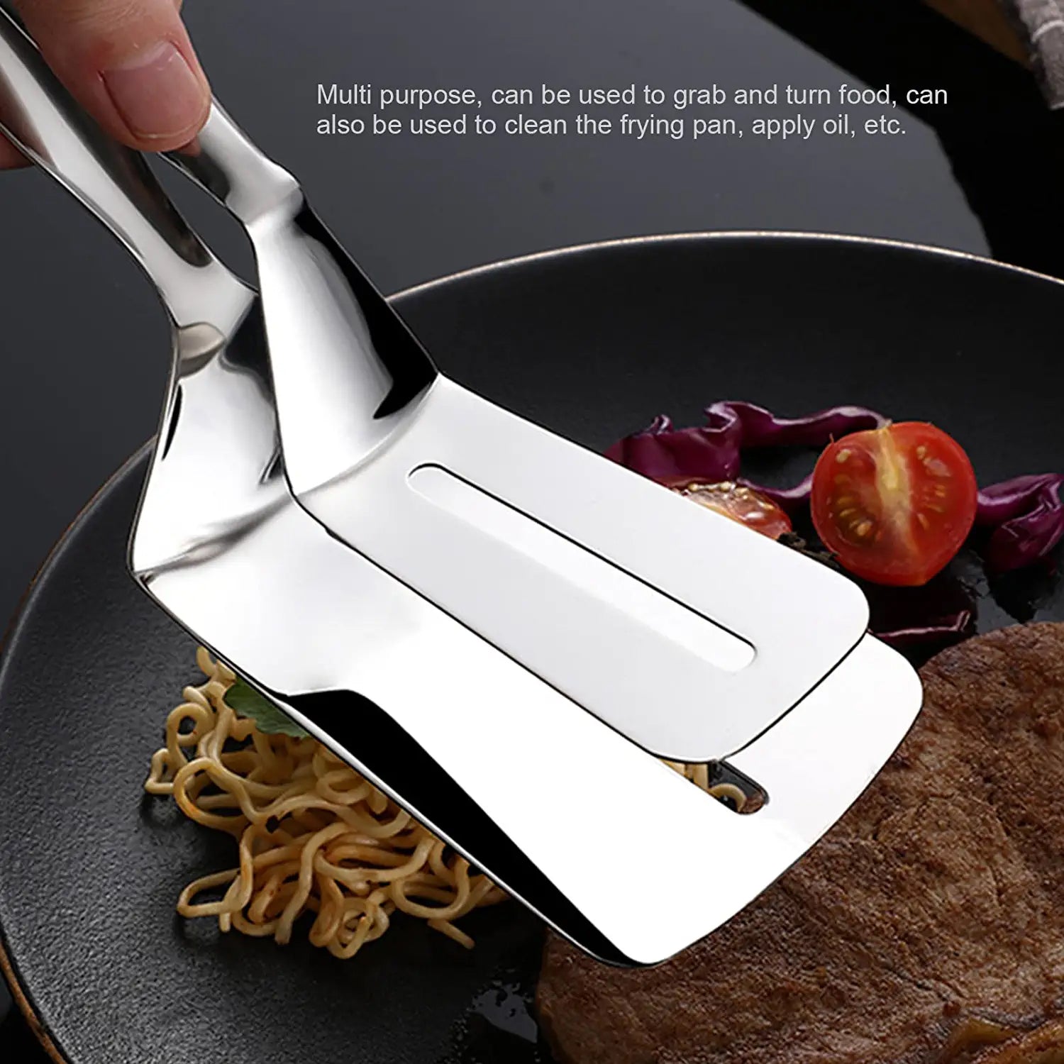 Multifunction Stainless Steel Steak Clip Clamp Bbq Kitchen Tong.