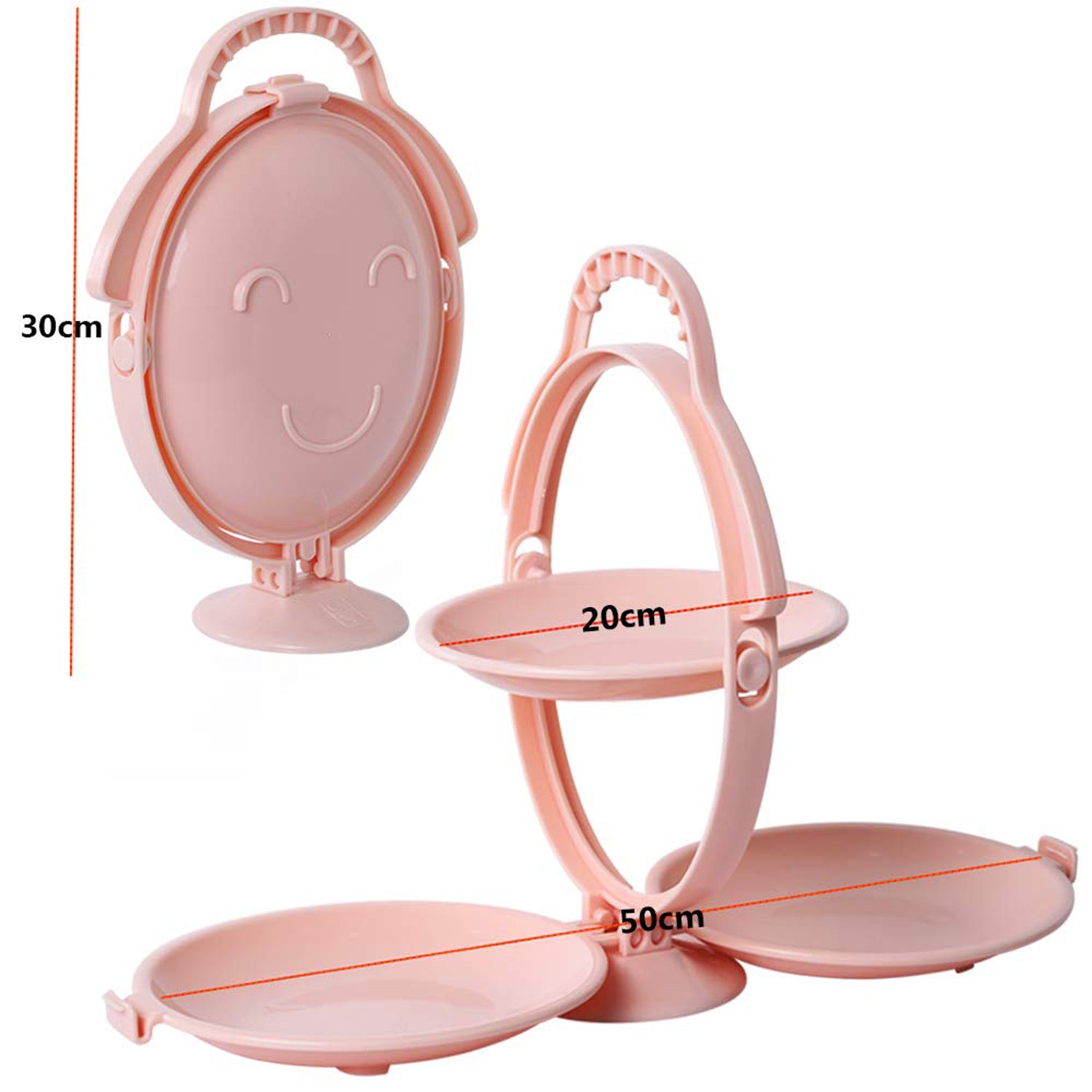 3-layer Foldable Multi-purpose Snack Fruit  Dessert Serving Stand (1 Pc)