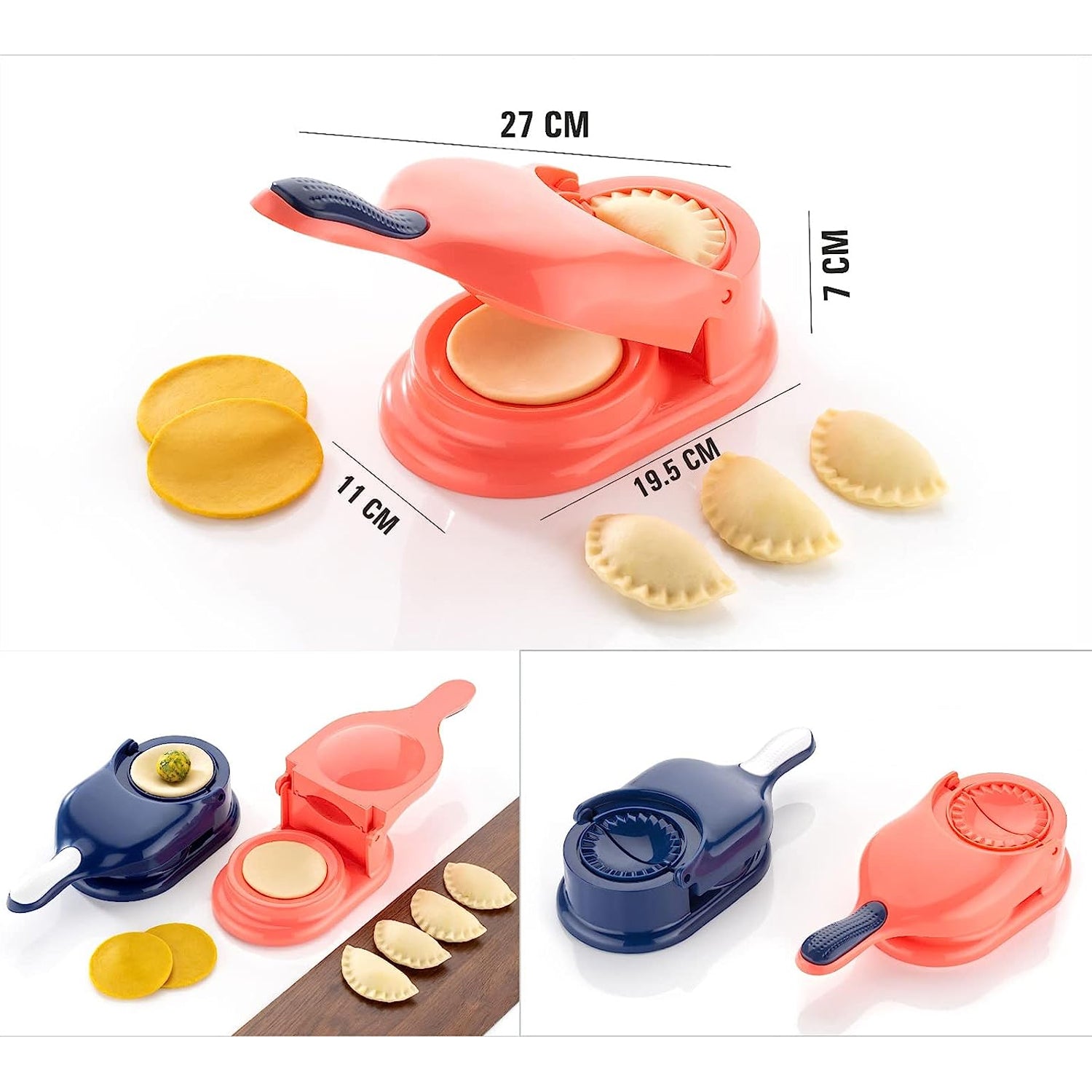 Dumpling Skin Press Mould For Gujiya Ghughra Momos Making 2 In 1 Dumpling Maker Mould Machine Kitchen Dumpling