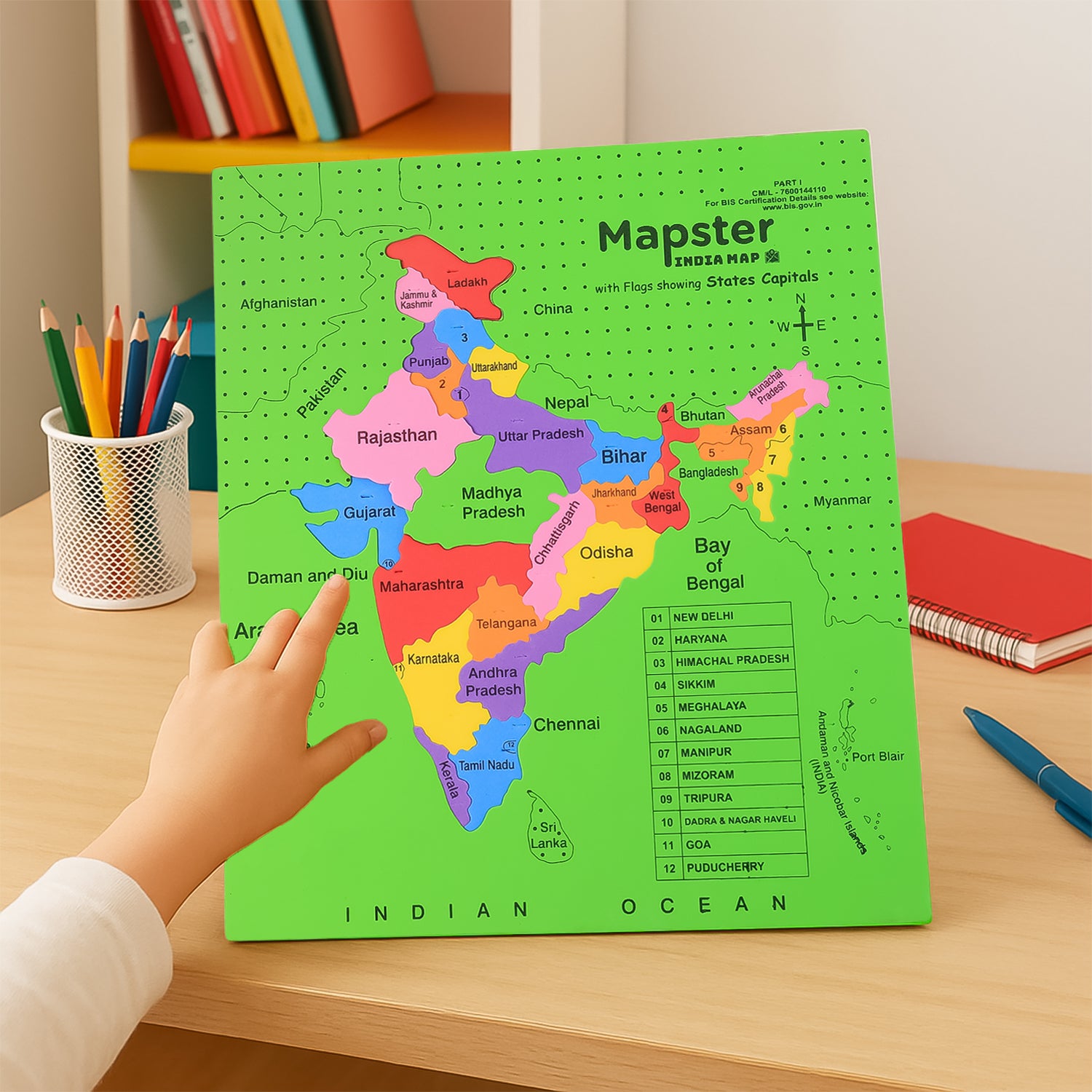 Aditi Mapster India Map Eva Foam Puzzle Set