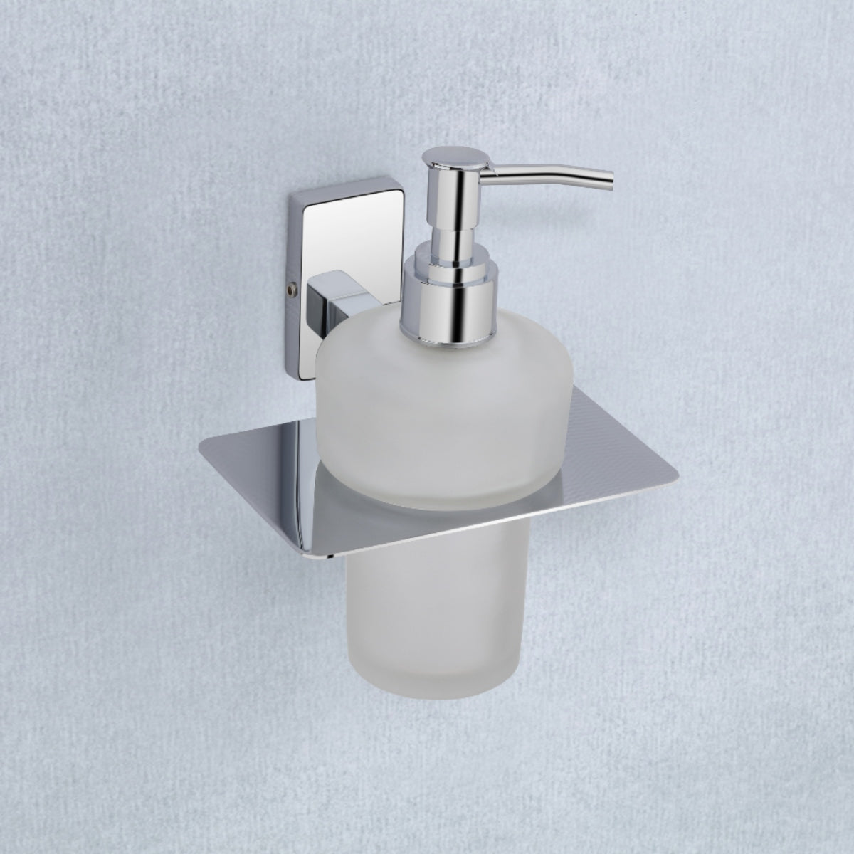 Qeyra Bloom 304 Grade Stainless Steel Hand Wash Holder for Wash Basin/Liquid Soap Dispenser/Wall Mount/Bathroom Accessories - Chrome Plating