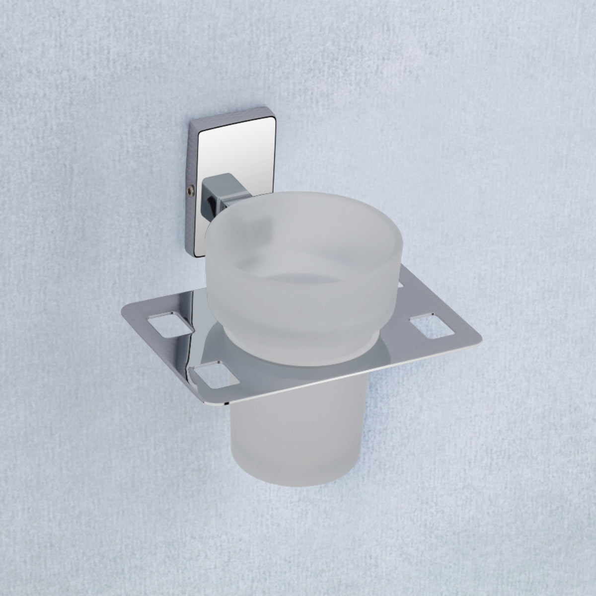 Qeyra Bloom 304 Grade Stainless Steel Tooth Brush Holder for Bathroom/Tumbler Holder Stand/Bathroom Accessories - (Chrome)