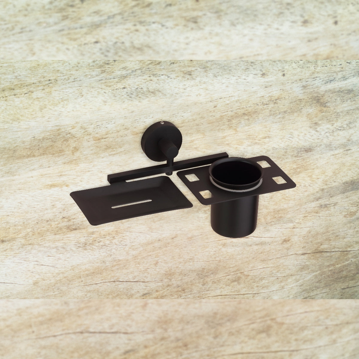 Qeyra Shine Stainless Steel 304 Grade 2in1 Soap Dish with Tooth brush Holder/Soap Stand/Tumbler Holder/Bathroom Accessories