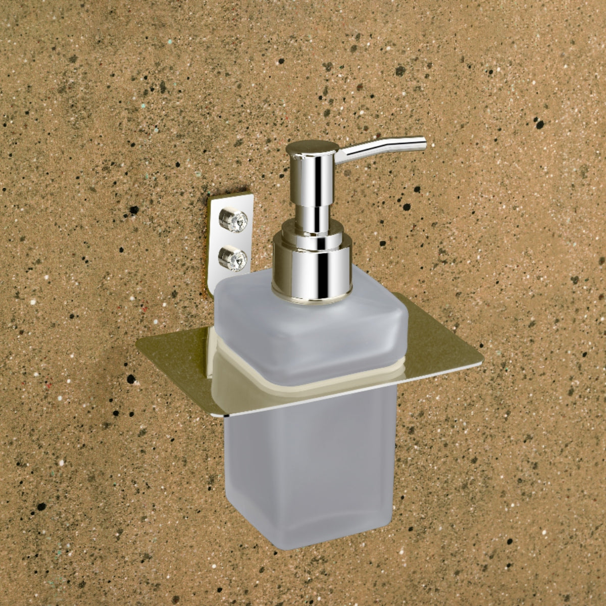 Qeyra Crystal 304 Grade Stainless Steel Hand Wash Holder for Wash Basin/Liquid Soap Dispenser/Wall Mount/Bathroom Accessories - (Chrome Plating) (Copy)