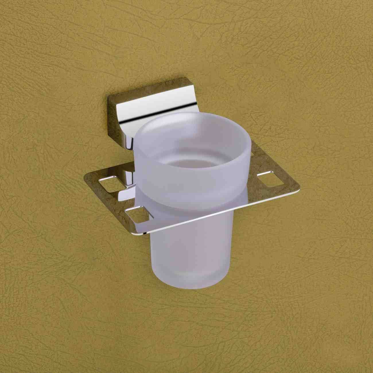 Qeyra Opera 304 Grade Stainless Steel Tooth Brush Holder for Bathroom/Tumbler Holder Stand/Bathroom Accessories - (Chrome)