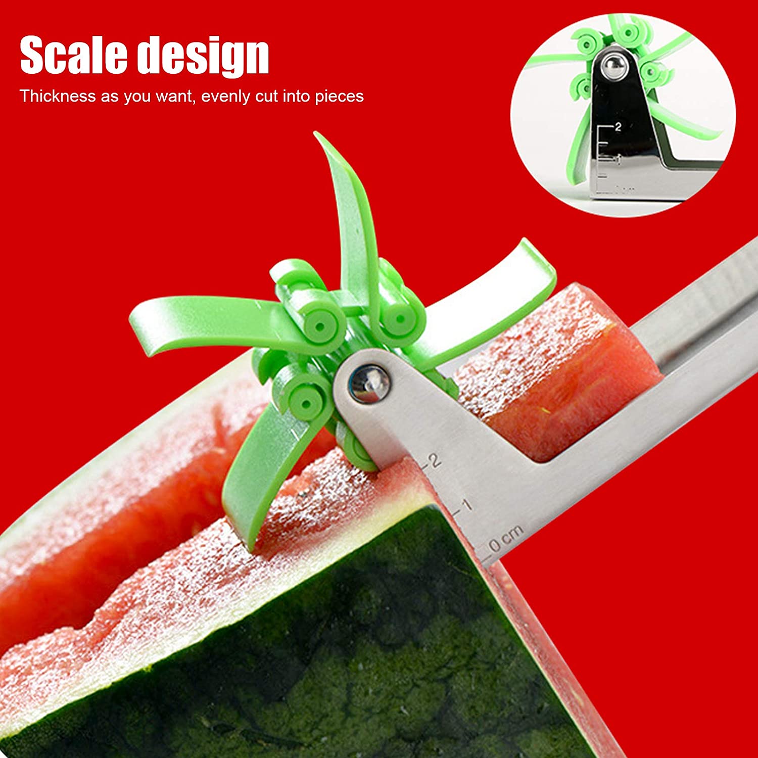 Stainless Steel Washable Watermelon Cutter Windmill Slicer Cutter Peeler For Homesmart Kitchen Tool Easy To Use