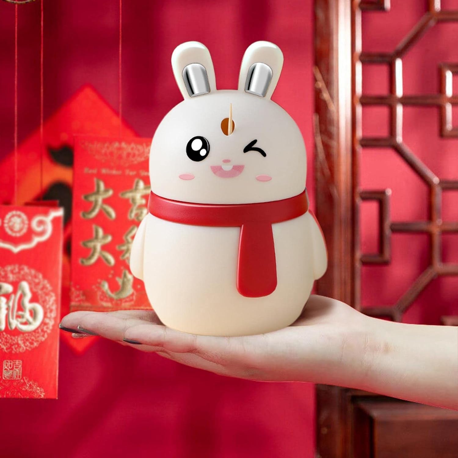 Rabbit Shape Toothpick Dispenser Pressing Small Size Accessory Durable Red  Home  Garden  Kitchen Dining  Bar  Kitchen Storage  Organization  Racks  Holders Dining Room Table Decoration (1 Pc )