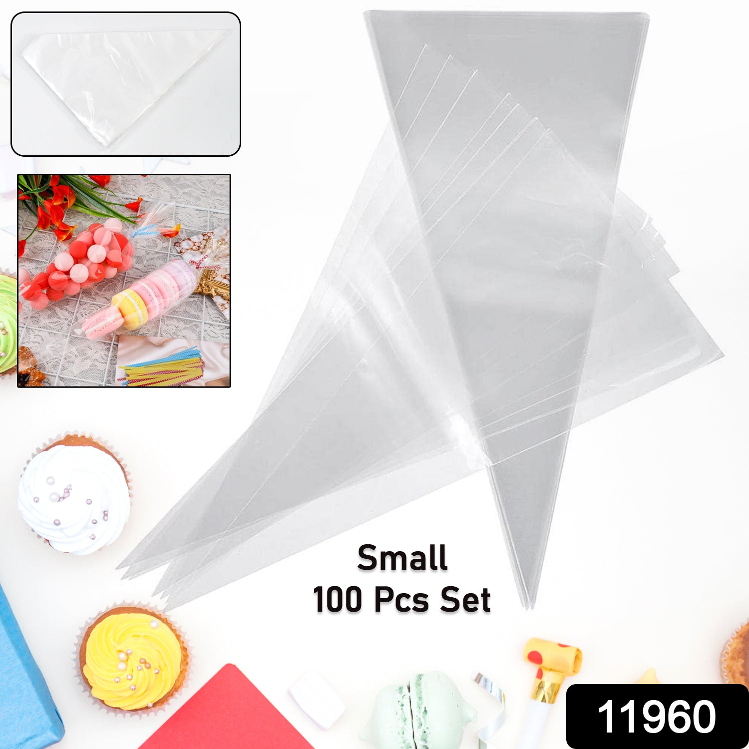 Disposable Piping Bags (100 Pcs Set  Small)